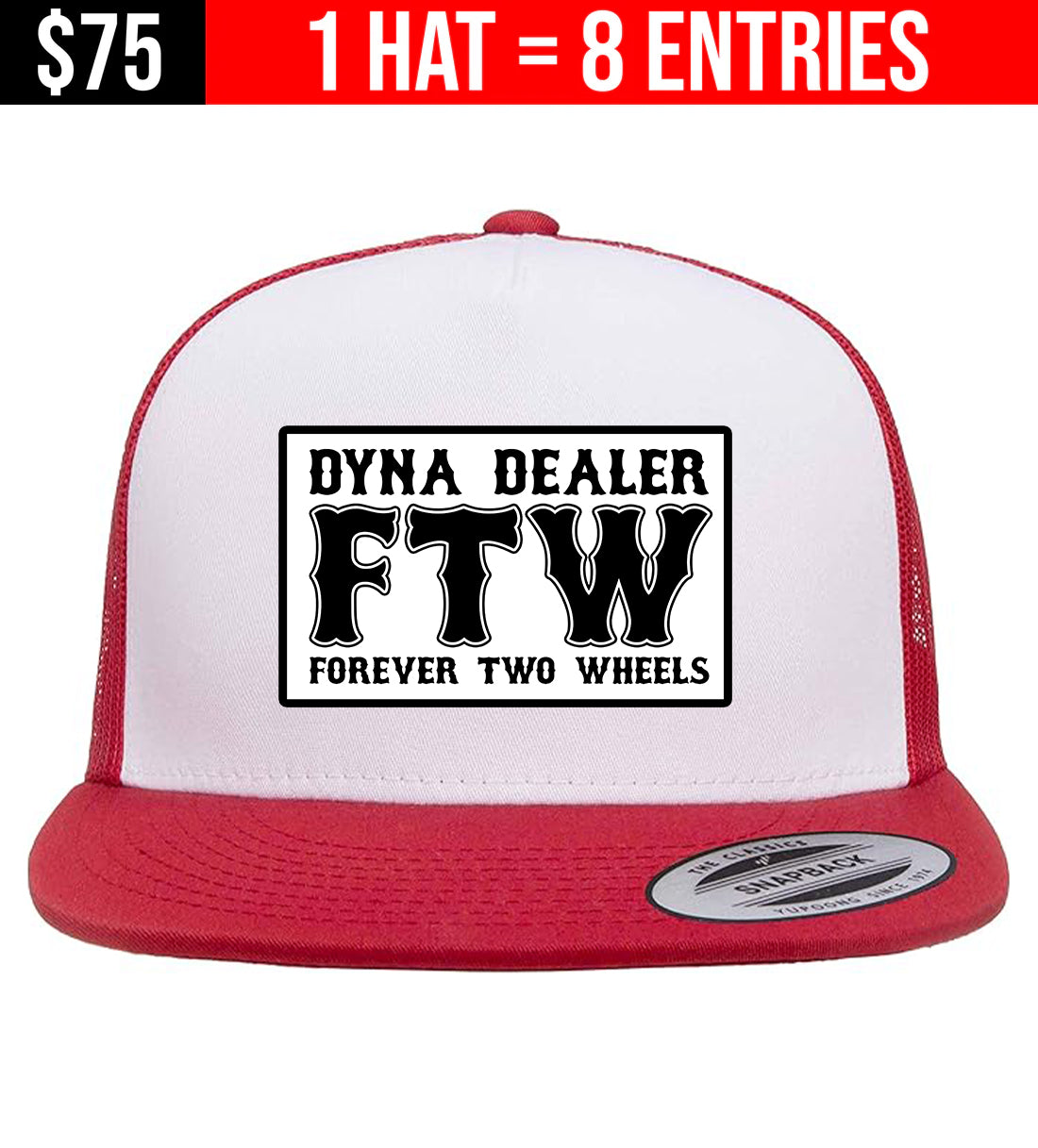 GIVEAWAY HAT - FTW Dyna Dealer Classic Snap - Red (8 Entries)