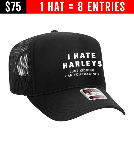 GIVEAWAY HAT - I Hate Harleys Trucker Hat (8 Entries)