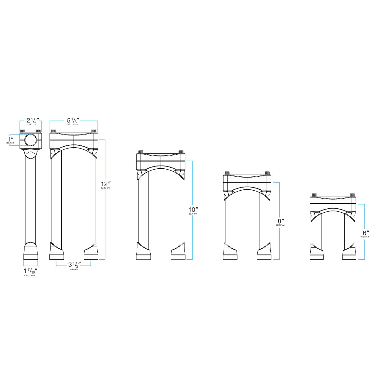 Biltwell Murdock 1" Handlebar Risers | Straight