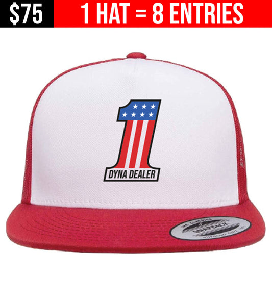 GIVEAWAY HAT - Numero Uno Dyna Dealer Classic Snap - Red (8 Entries)