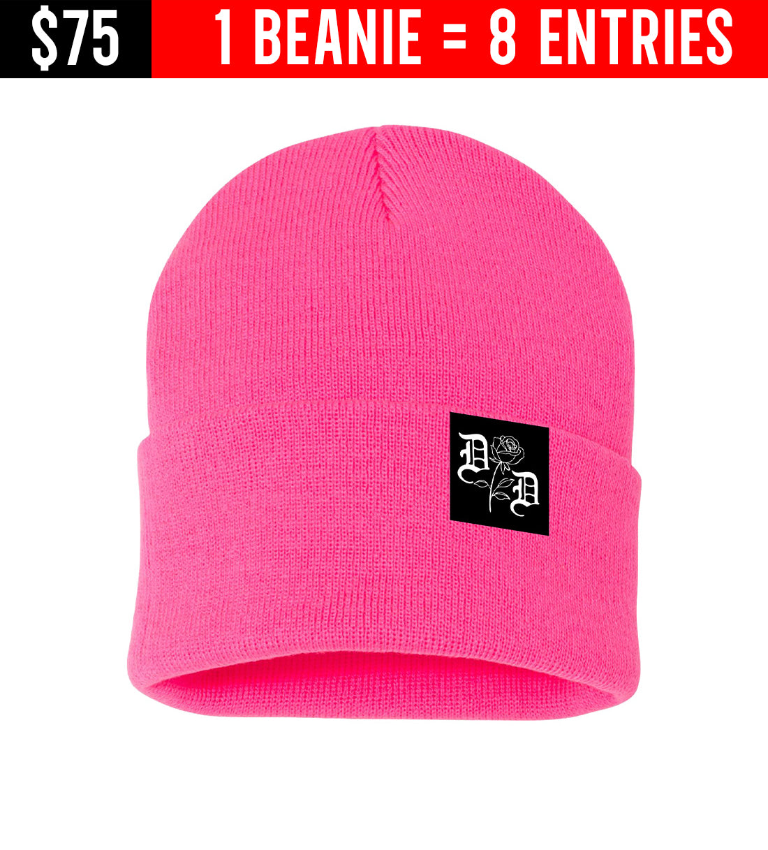 GIVEAWAY BEANIE: Split Rose Beanie (8 Entries)