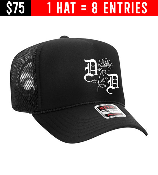 GIVEAWAY HAT - Split Rose Trucker Hat (8 Entries)